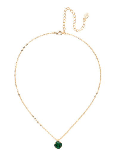 Siren Pendant Necklace - NEP22BGEME - <p>With a cushion-cut crystal and delicate chain, the Siren Pendant  will add a litle sparkle to your everyday look. From Sorrelli's Emerald collection in our Bright Gold-tone finish.</p>
