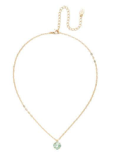 Siren Pendant Necklace - NEP22BGMIN - With a cushion-cut crystal and delicate chain, the Siren Pendant  will add a litle sparkle to your everyday look. From Sorrelli's Mint collection in our Bright Gold-tone finish.