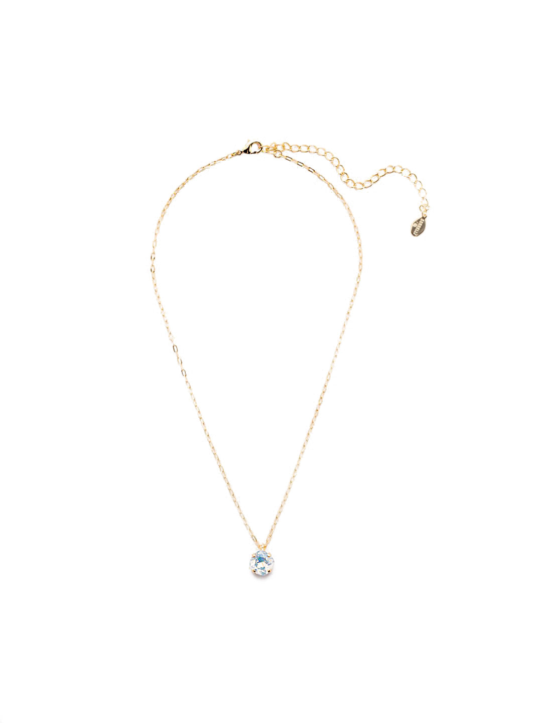 Siren Pendant Necklace - NEP22BGWO - <p>With a cushion-cut crystal and delicate chain, the Siren Pendant  will add a litle sparkle to your everyday look. From Sorrelli's White Opal collection in our Bright Gold-tone finish.</p>
