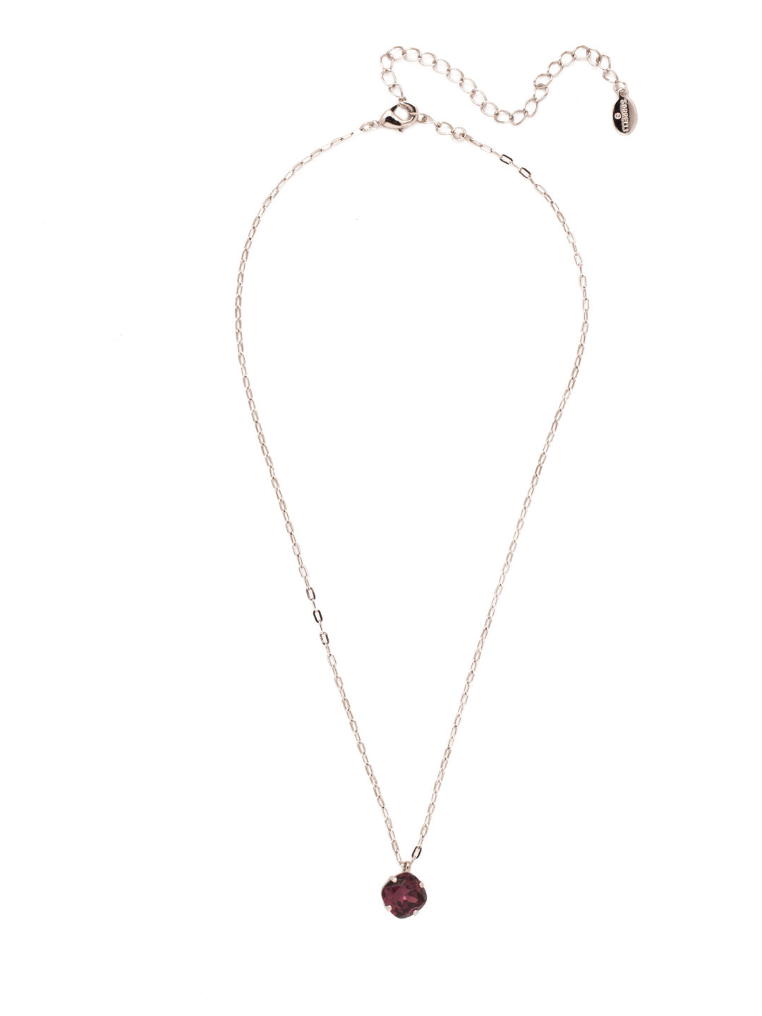 Siren Pendant Necklace - NEP22RHAM - <p>With a cushion-cut crystal and delicate chain, the Siren Pendant  will add a litle sparkle to your everyday look. From Sorrelli's Amethyst collection in our Palladium Silver-tone finish.</p>