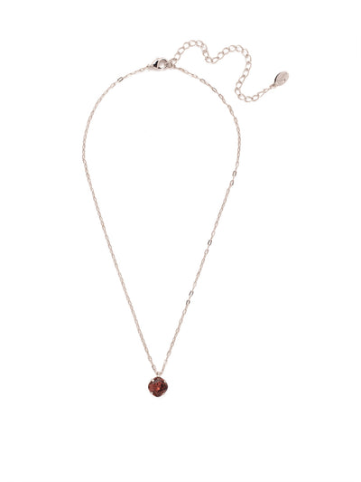 Siren Pendant Necklace - NEP22RHBUR - <p>With a cushion-cut crystal and delicate chain, the Siren Pendant  will add a litle sparkle to your everyday look. From Sorrelli's Burgundy collection in our Palladium Silver-tone finish.</p>