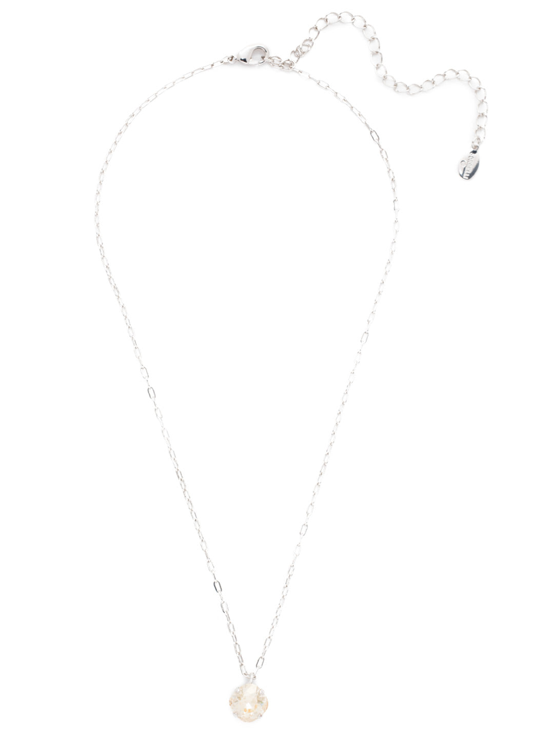 Siren Pendant Necklace - NEP22RHCCH - <p>With a cushion-cut crystal and delicate chain, the Siren Pendant  will add a litle sparkle to your everyday look. From Sorrelli's Crystal Champagne collection in our Palladium Silver-tone finish.</p>