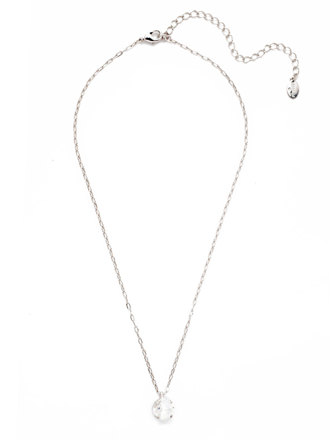 Siren Pendant Necklace - NEP22RHCRY - <p>With a cushion-cut crystal and delicate chain, the Siren Pendant  will add a litle sparkle to your everyday look. From Sorrelli's Crystal collection in our Palladium Silver-tone finish.</p>