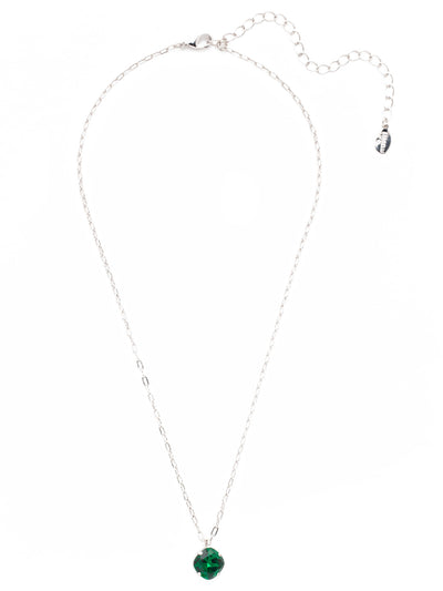 Siren Pendant Necklace - NEP22RHEME - <p>With a cushion-cut crystal and delicate chain, the Siren Pendant  will add a litle sparkle to your everyday look. From Sorrelli's Emerald collection in our Palladium Silver-tone finish.</p>