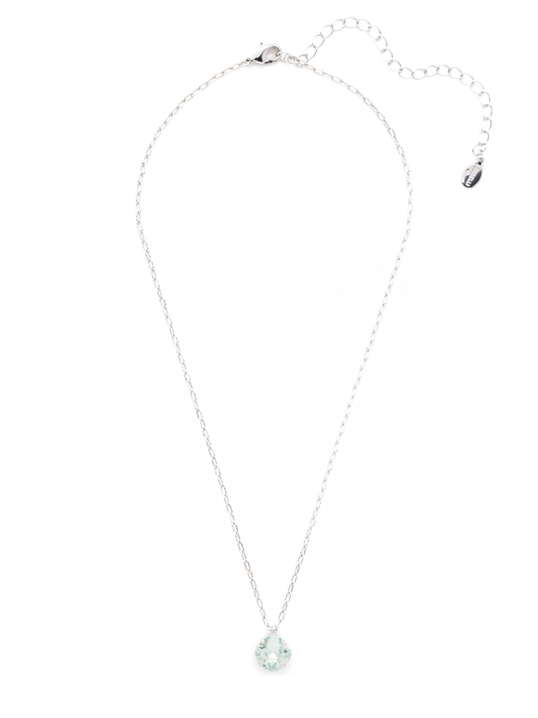 Siren Pendant Necklace - NEP22RHMIN - <p>With a cushion-cut crystal and delicate chain, the Siren Pendant  will add a litle sparkle to your everyday look. From Sorrelli's Mint collection in our Palladium Silver-tone finish.</p>