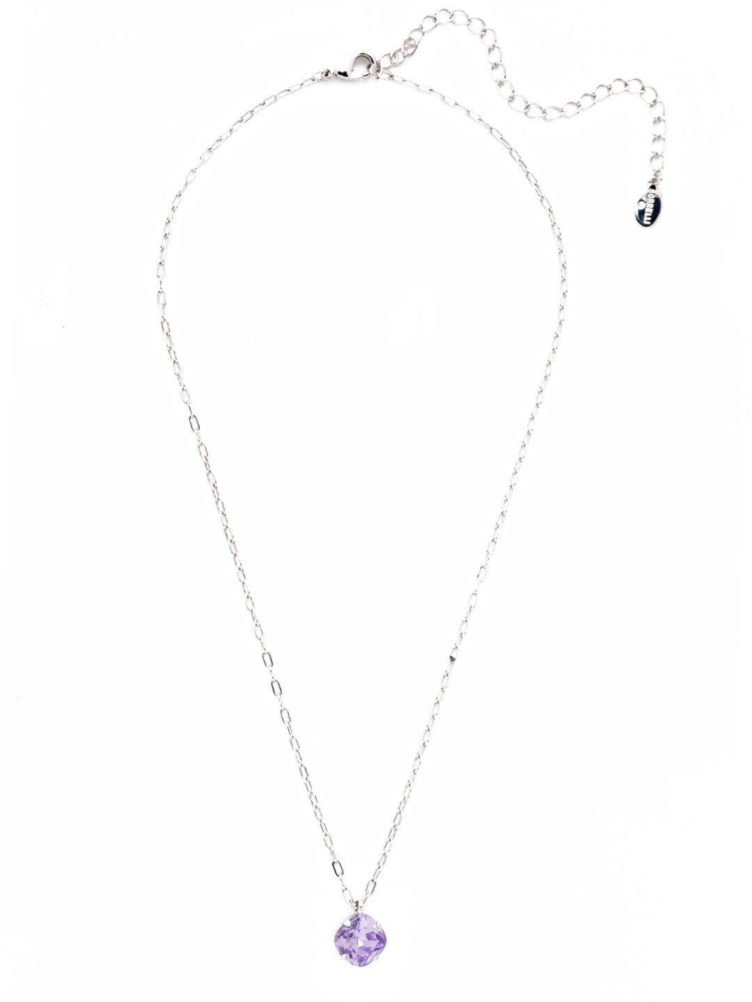 Siren Pendant Necklace - NEP22RHVI - <p>With a cushion-cut crystal and delicate chain, the Siren Pendant  will add a litle sparkle to your everyday look. From Sorrelli's Violet collection in our Palladium Silver-tone finish.</p>