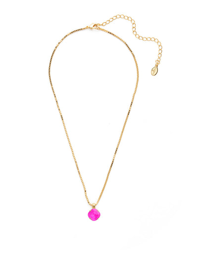 Halcyon Pendant Necklace - NEP23BGWDW - <p>The Halcyon Pendant Necklace has a luminous cushion-cut crystal that looks beautiful with every outfit. From Sorrelli's Wild Watermelon collection in our Bright Gold-tone finish.</p>