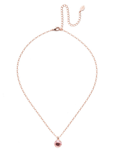 Dorthea Pendant Necklace - NEP25RGPK - A classic crystal pendant necklace that will be a great additon to any look. From Sorrelli's Pink collection in our Rose Gold-tone finish.