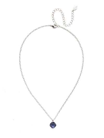 Dorthea Pendant Necklace - NEP25RHDT - A classic crystal pendant necklace that will be a great additon to any look. From Sorrelli's Dark Tanzanite collection in our Palladium Silver-tone finish.