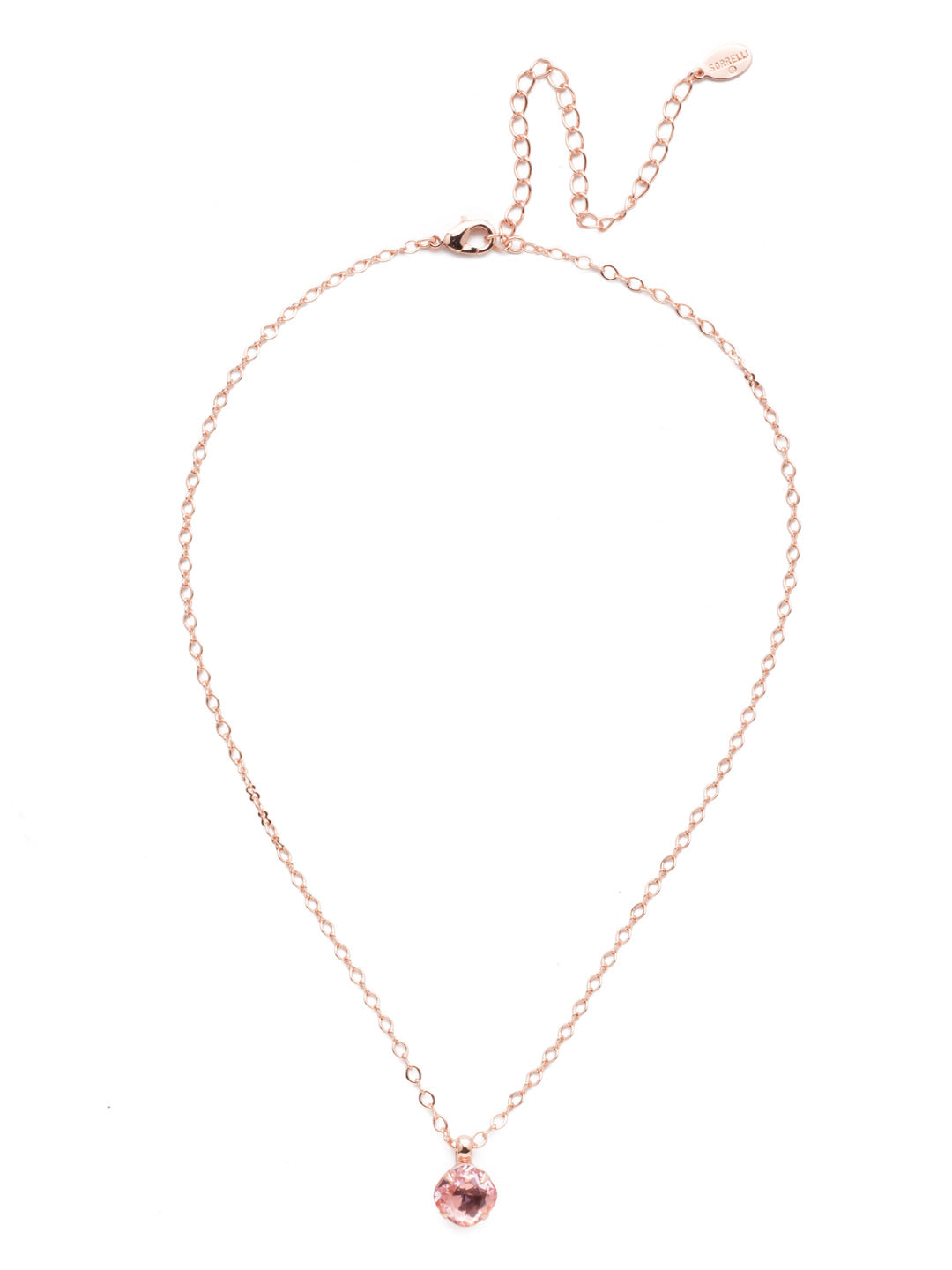 Lilium Pendant Necklace - NEP26RGPK - The Lilium Pendant necklace is the perfect everyday necklace. On a delicate chain hangs a gorgoues crystal stone. From Sorrelli's Pink collection in our Rose Gold-tone finish.