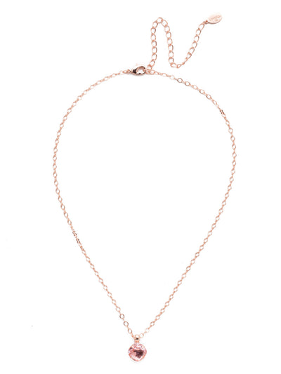 Lilium Pendant Necklace - NEP26RGPK - The Lilium Pendant necklace is the perfect everyday necklace. On a delicate chain hangs a gorgoues crystal stone. From Sorrelli's Pink collection in our Rose Gold-tone finish.