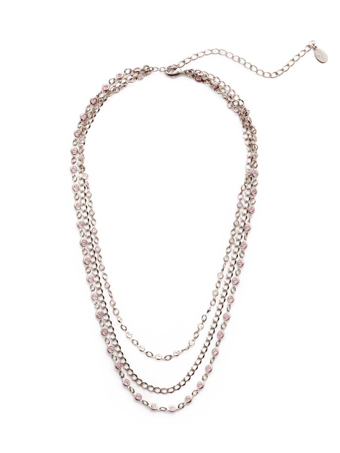 Drew Tennis Necklace - NEP91ASPNK - <p>In need of some layering? The Drew Tennis Necklace is just wat you need, with 3 strands of beautiful crystals. From Sorrelli's Petal Pink collection in our Antique Silver-tone finish.</p>