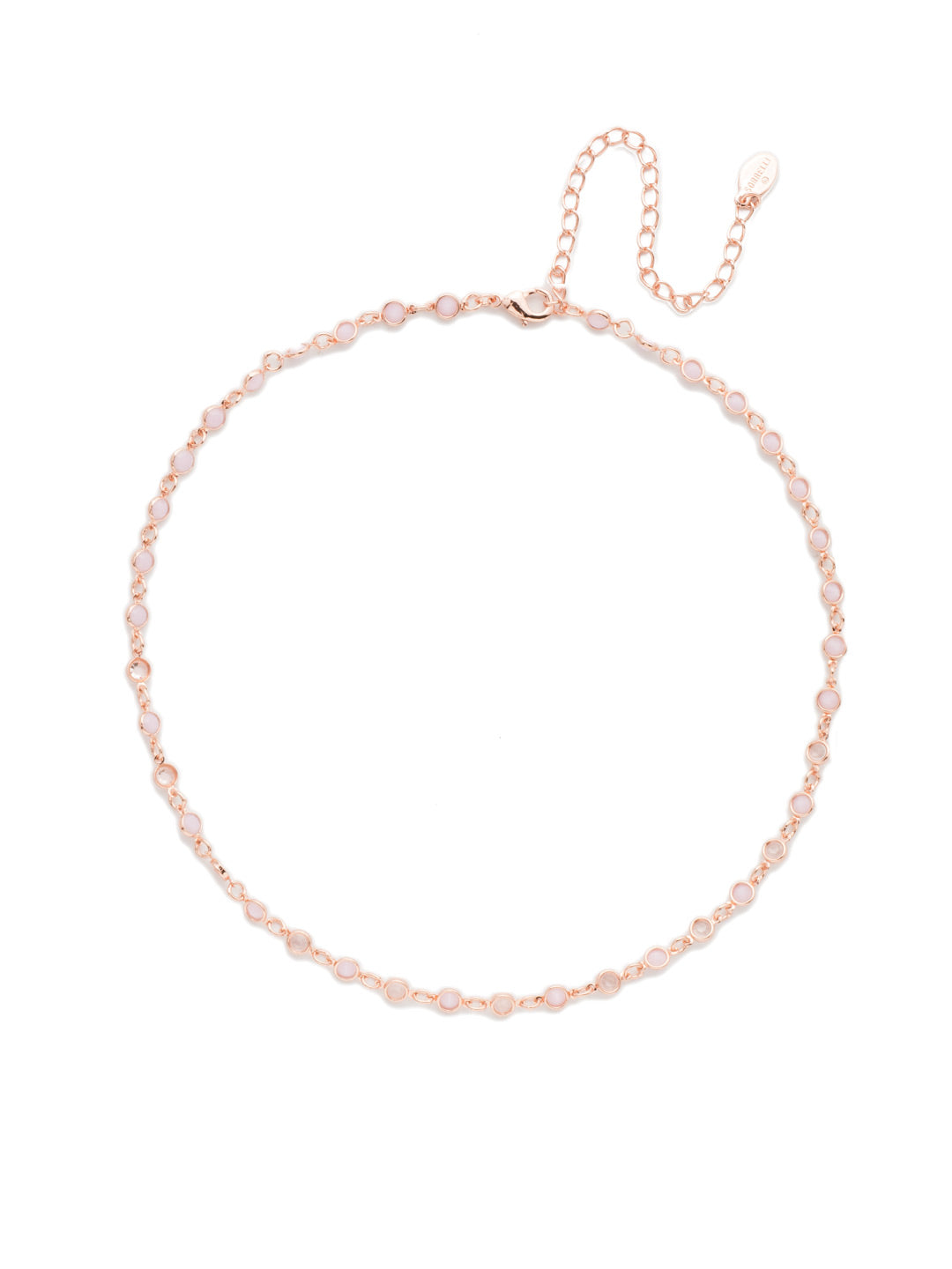 Jasmine Tennis Necklace - NEP92RGPNK - <p>This fully encrusted crystal necklace wit clear gems From Sorrelli's Petal Pink collection in our Rose Gold-tone finish.</p>
