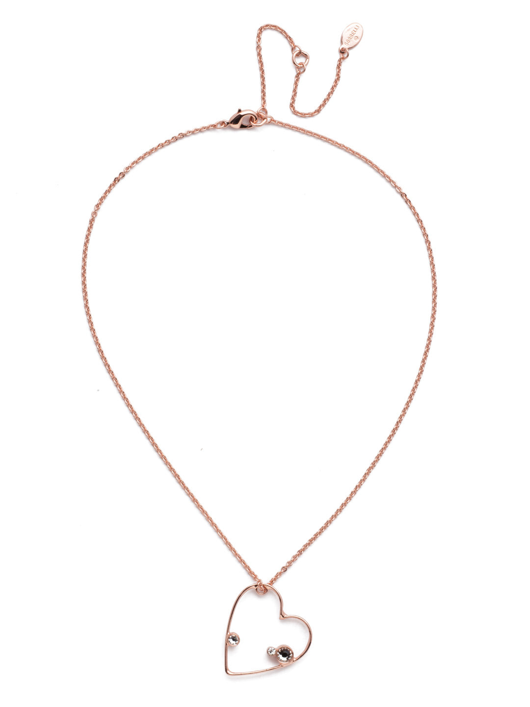 Love Pendant Necklace - NER1RGCRY - <p>For a classic everyday look honoring love, put on the Love Pendant Necklace. The heart dotted with simple circular crystals at its center is always a fit. From Sorrelli's Crystal collection in our Rose Gold-tone finish.</p>
