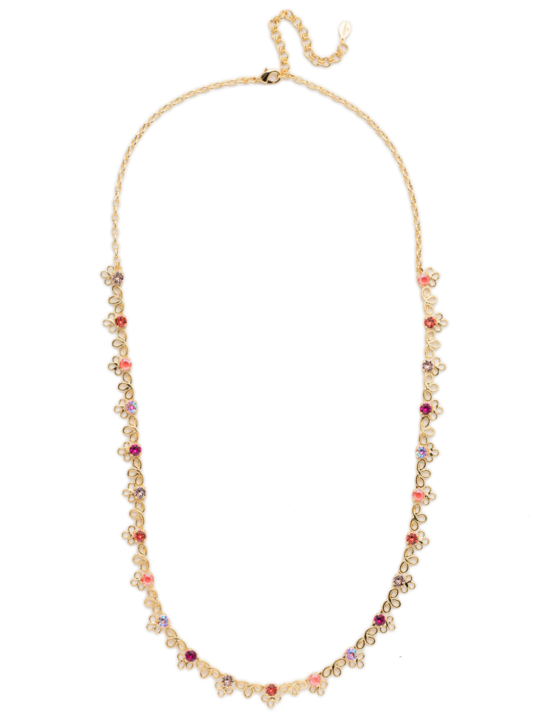 Zahara Long Necklace - NES14BGBGA - <p>The Zahara Long Necklace is perfect for layering on a taste of spring style, featuring beautiful hand-soldered metalwork shining with sparkling crystals. From Sorrelli's Begonia collection in our Bright Gold-tone finish.</p>