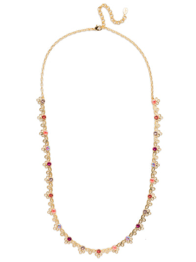 Zahara Long Necklace - NES14BGBGA - <p>The Zahara Long Necklace is perfect for layering on a taste of spring style, featuring beautiful hand-soldered metalwork shining with sparkling crystals. From Sorrelli's Begonia collection in our Bright Gold-tone finish.</p>