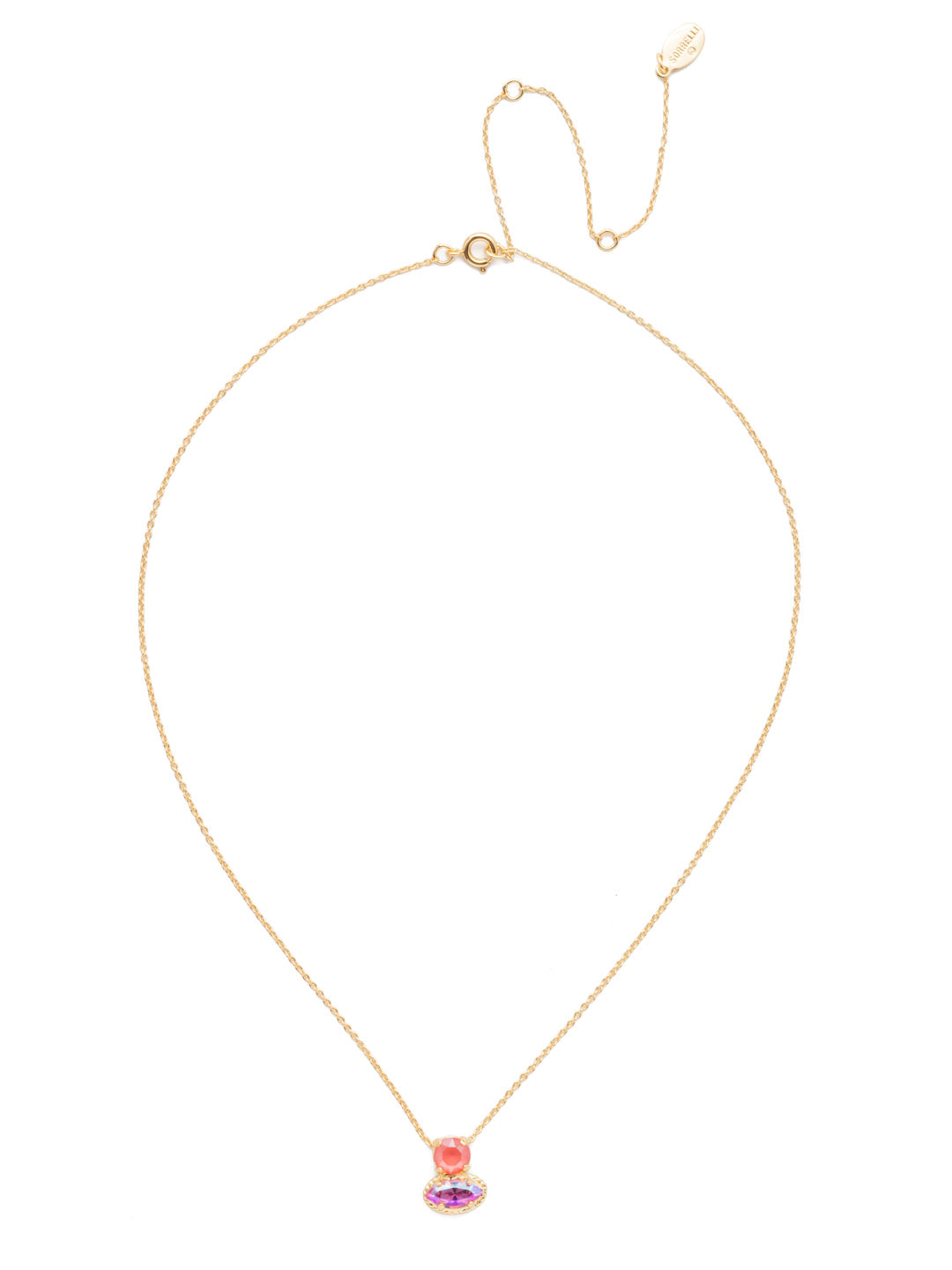 Mirasol Pendant Necklace - NES16BGBGA - Understated and elegant is the Mirasol Pendant Necklace. Another wardrobe staple, put it on with any outfit and let its sparkling crystals do the talking. From Sorrelli's Begonia collection in our Bright Gold-tone finish.