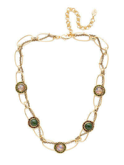 Cheyenne Tennis Necklace - NET11MXCSM - <p>The Cheyenne Layered Tennis Necklace is a perfect one-off for when you want a layered necklace look. Two strands of metallic links combine with opaque and irredecent gems and a splash of sparkling crystals. From Sorrelli's Cashmere collection in our Mixed Metal finish.</p>