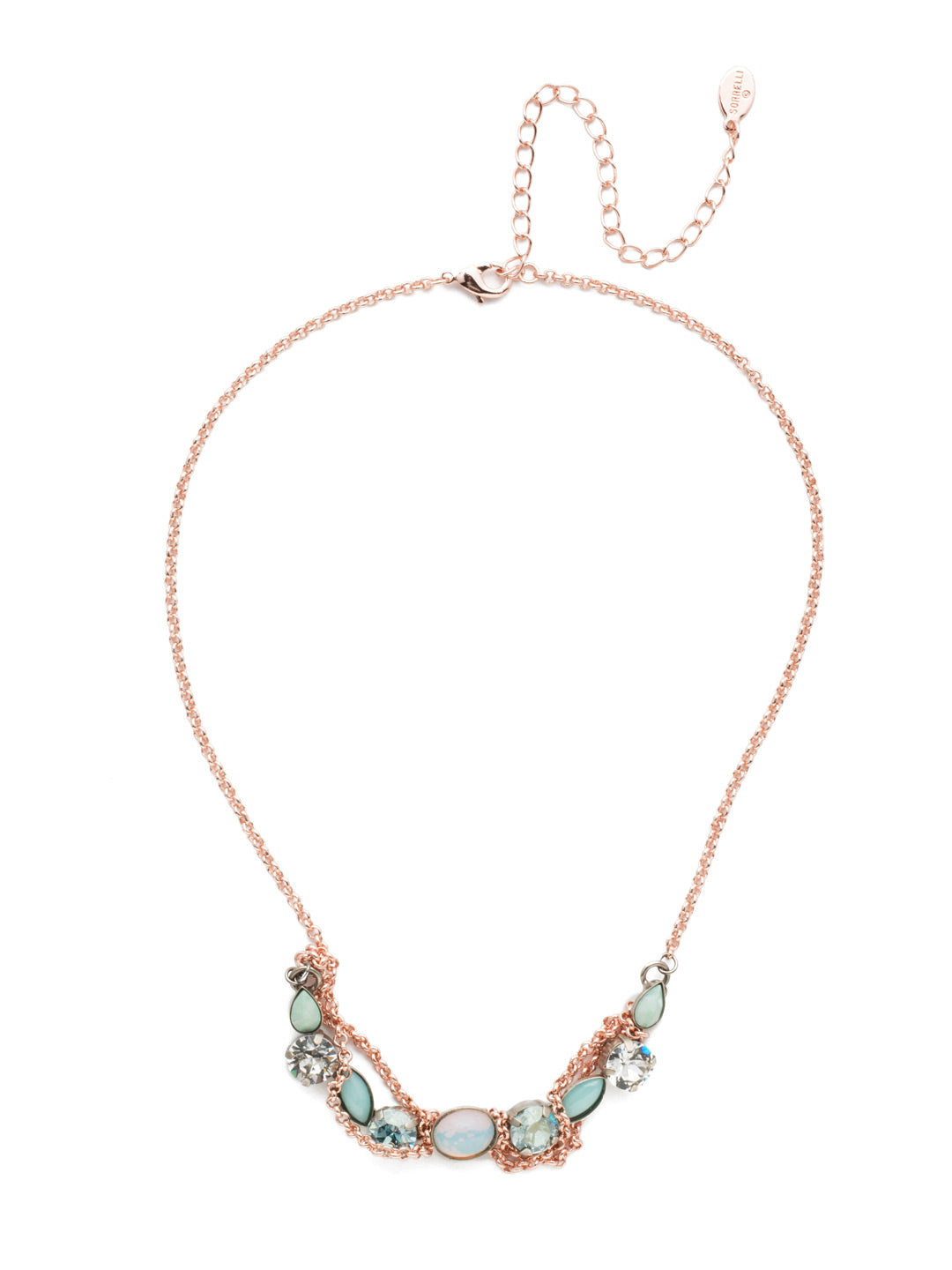 Melrose Tennis Necklace - NET16MXCAZ - <p>Our Melrose Tennis Necklace intertwines the metal chain trend with our signature sparkling Sorrelli crystals in an assortment of shapes and varying levels of shine. From Sorrelli's Crystal Azure collection in our Mixed Metal finish.</p>
