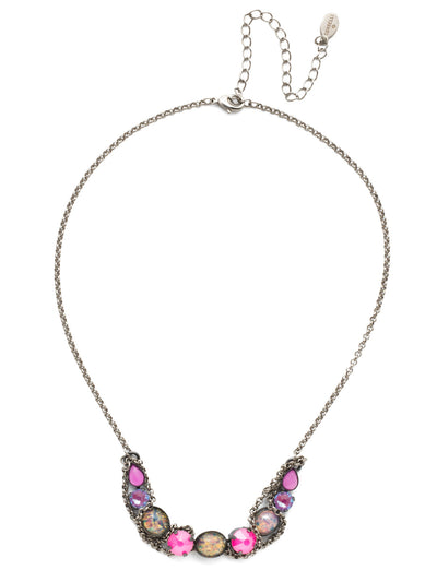 Melrose Tennis Necklace - NET16MXETP - <p>Our Melrose Tennis Necklace intertwines the metal chain trend with our signature sparkling Sorrelli crystals in an assortment of shapes and varying levels of shine. From Sorrelli's Electric Pink collection in our Mixed Metal finish.</p>