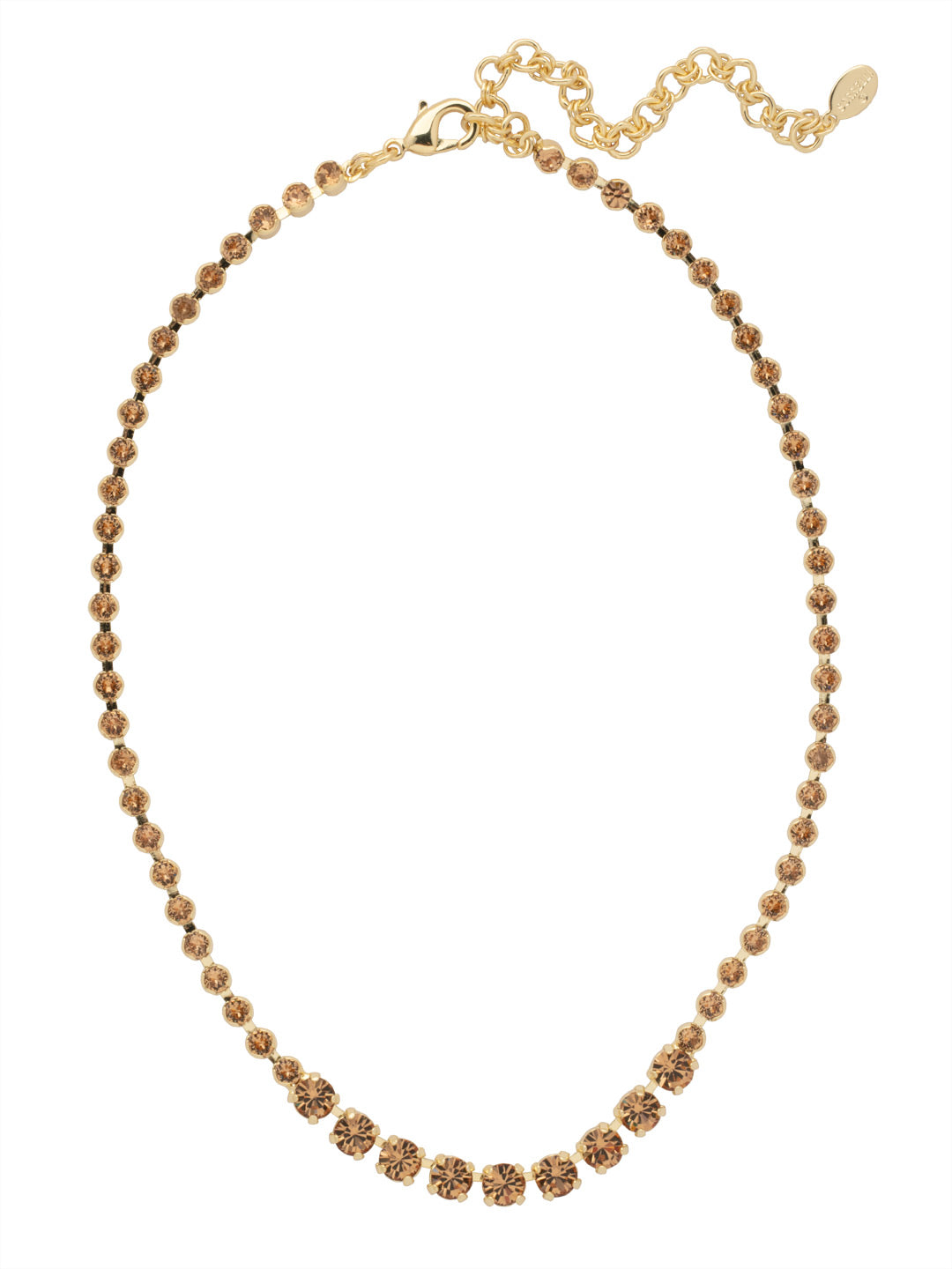 Audriana Tennis Necklace - NET37BGLC - <p>The Audriana Tennis Necklace is all about glamour. Shine across any room with the strand entirely encrusted in sparkling crystals, while larger pieces of varying opacities stand front and center. From Sorrelli's Light Colorado collection in our Bright Gold-tone finish.</p>