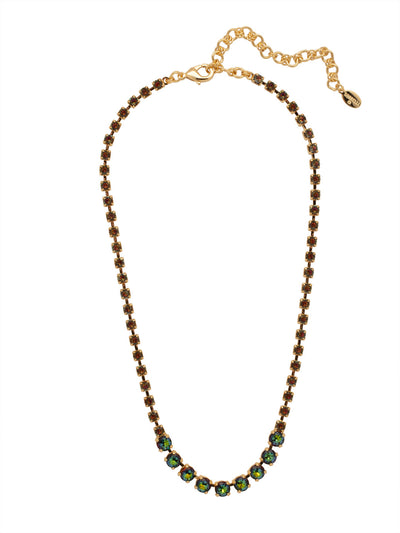 Audriana Tennis Necklace - NET37BGVO - <p>The Audriana Tennis Necklace is all about glamour. Shine across any room with the strand entirely encrusted in sparkling crystals, while larger pieces of varying opacities stand front and center. From Sorrelli's Volcano collection in our Bright Gold-tone finish.</p>