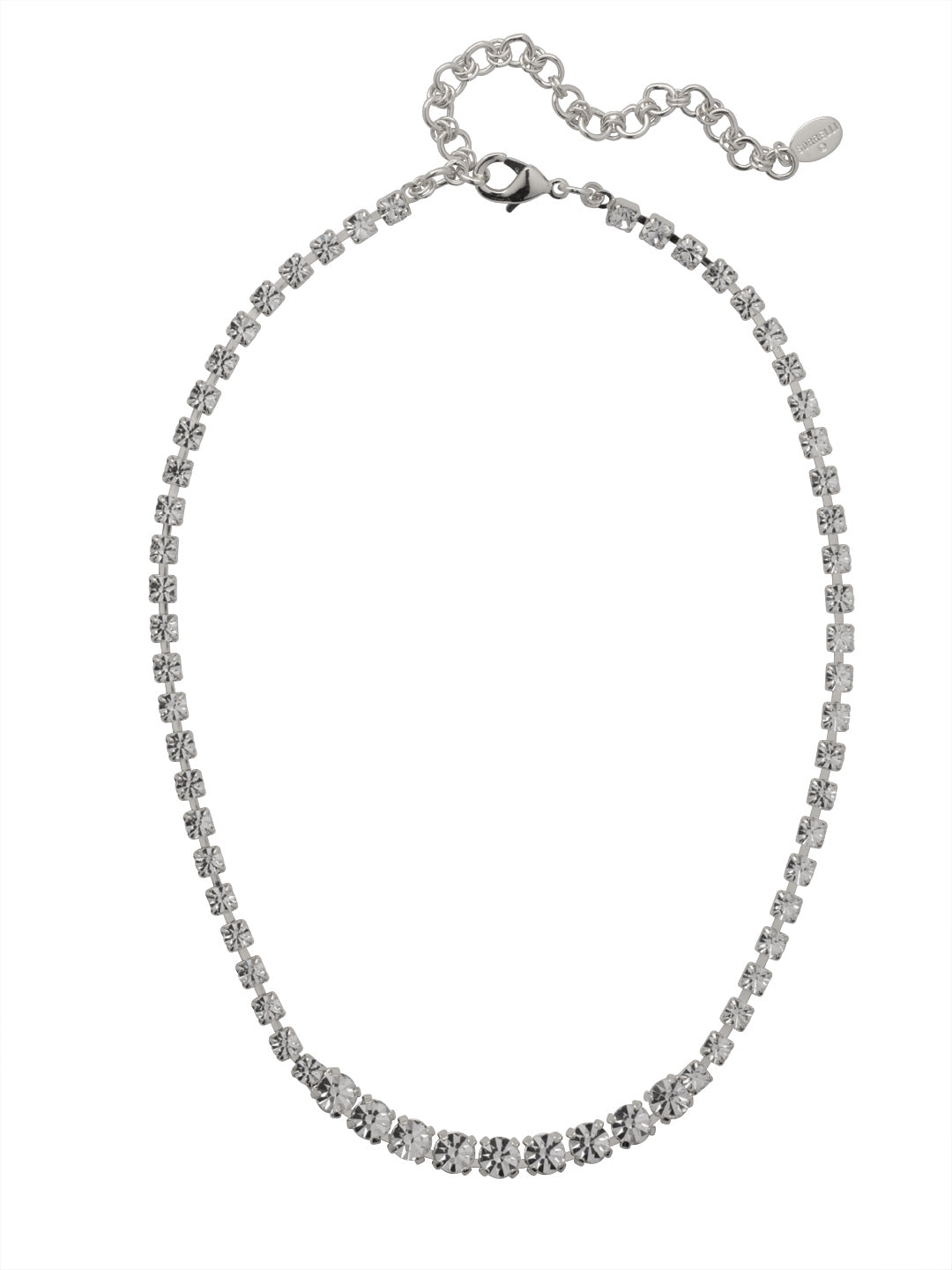Audriana Tennis Necklace - NET37PDCRY - <p>The Audriana Tennis Necklace is all about glamour. Shine across any room with the strand entirely encrusted in sparkling crystals, while larger pieces of varying opacities stand front and center. From Sorrelli's Crystal collection in our Palladium finish.</p>