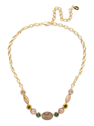 Irvette Tennis Necklace - NET5BGCSM - <p>Our Irvette Tennis Necklace becomes a point of interest for any outfit. Its stonework and crystal sparkle can work to play up jeans, or add interest to a little black dress. From Sorrelli's Cashmere collection in our Bright Gold-tone finish.</p>