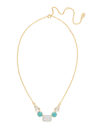 Kenya Tennis Necklace - NET7BGSTO - <p>Looking for a touch of sparkle that's unique, too? Put on our Kenya Tennis Necklace featuring pear, round and oval shining crystals. From Sorrelli's Santorini collection in our Bright Gold-tone finish.</p>
