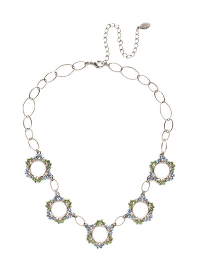 Leva Statement Necklace - NET8ASBWB - <p>The Leva Statement Necklace refuses to be ignored. Wear the one-of-a-kind piece that features fun filligree metalwork combined with classic links. From Sorrelli's Bluewater Breeze collection in our Antique Silver-tone finish.</p>