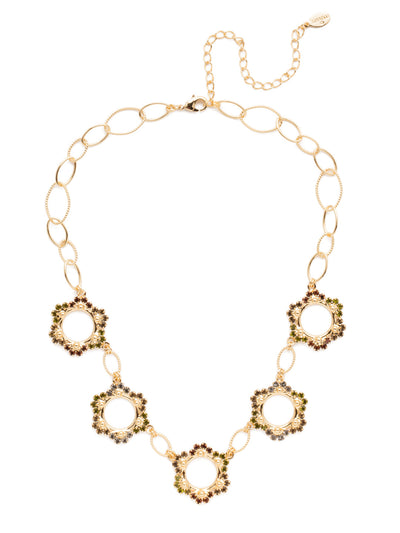 Leva Statement Necklace - NET8BGCSM - <p>The Leva Statement Necklace refuses to be ignored. Wear the one-of-a-kind piece that features fun filligree metalwork combined with classic links. From Sorrelli's Cashmere collection in our Bright Gold-tone finish.</p>