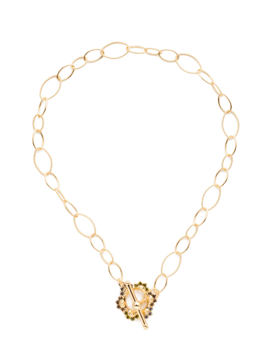 Chelsea Tennis Necklace - NET9BGCSM - <p>The Chelsea Tennis Pendant Necklace lets unique filigree metalwork take center stage, as it should. Get ready for everyone to ask, "Where did you get that?" From Sorrelli's Cashmere collection in our Bright Gold-tone finish.</p>