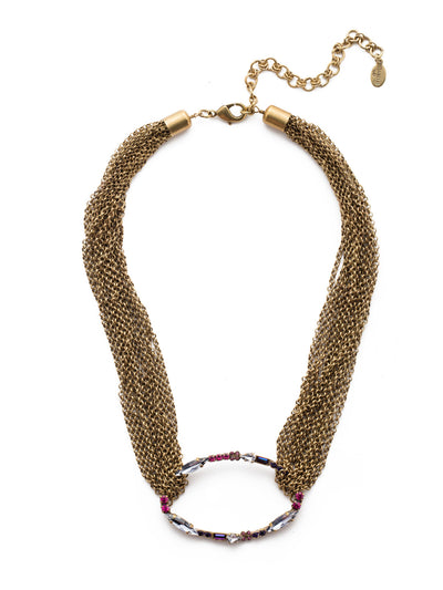 Ruth Statement Necklace - NEU5AGDCS - <p>Go bold in a multi-chain look with our Rute Statement Necklace. Don't worry, it exudes signature Sorrelli style with an open pendant center encrusted in sparkle. From Sorrelli's Duchess collection in our Antique Gold-tone finish.</p>