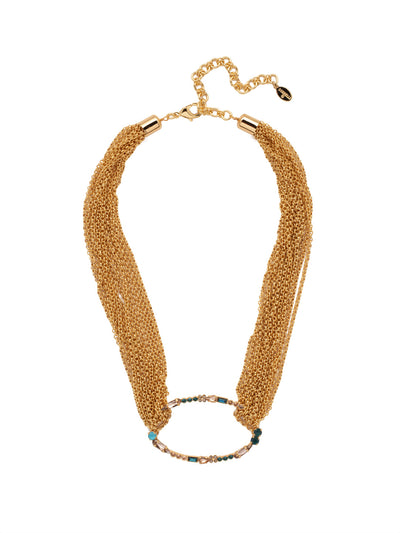 Ruth Statement Necklace - NEU5BGSOP - <p>Go bold in a multi-chain look with our Rute Statement Necklace. Don't worry, it exudes signature Sorrelli style with an open pendant center encrusted in sparkle. From Sorrelli's South Pacific collection in our Bright Gold-tone finish.</p>