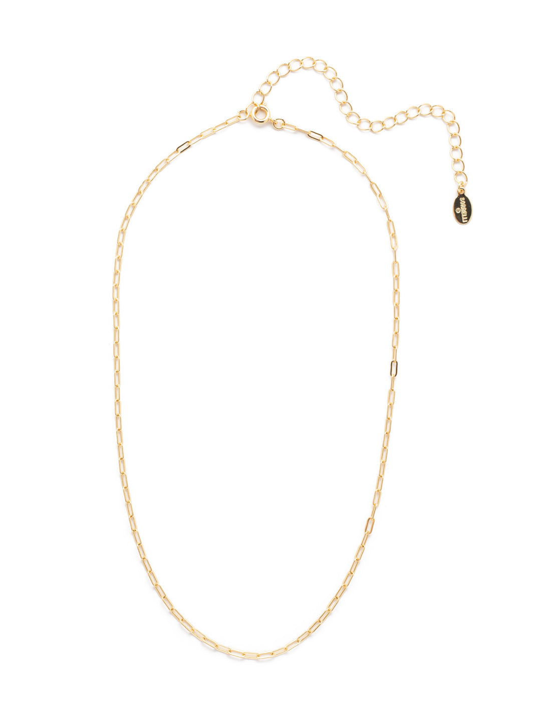 Minnie Chain Tennis Necklace - NEV109BGCRY - <p>The Minnie Chain Tennis Necklace is the Jacinda Tennis Necklace's little sister! A tiny take on the popular paperclip chain style makes this necklace a wardrobe staple that can be enjoyed for decades. From Sorrelli's Crystal collection in our Bright Gold-tone finish.</p>