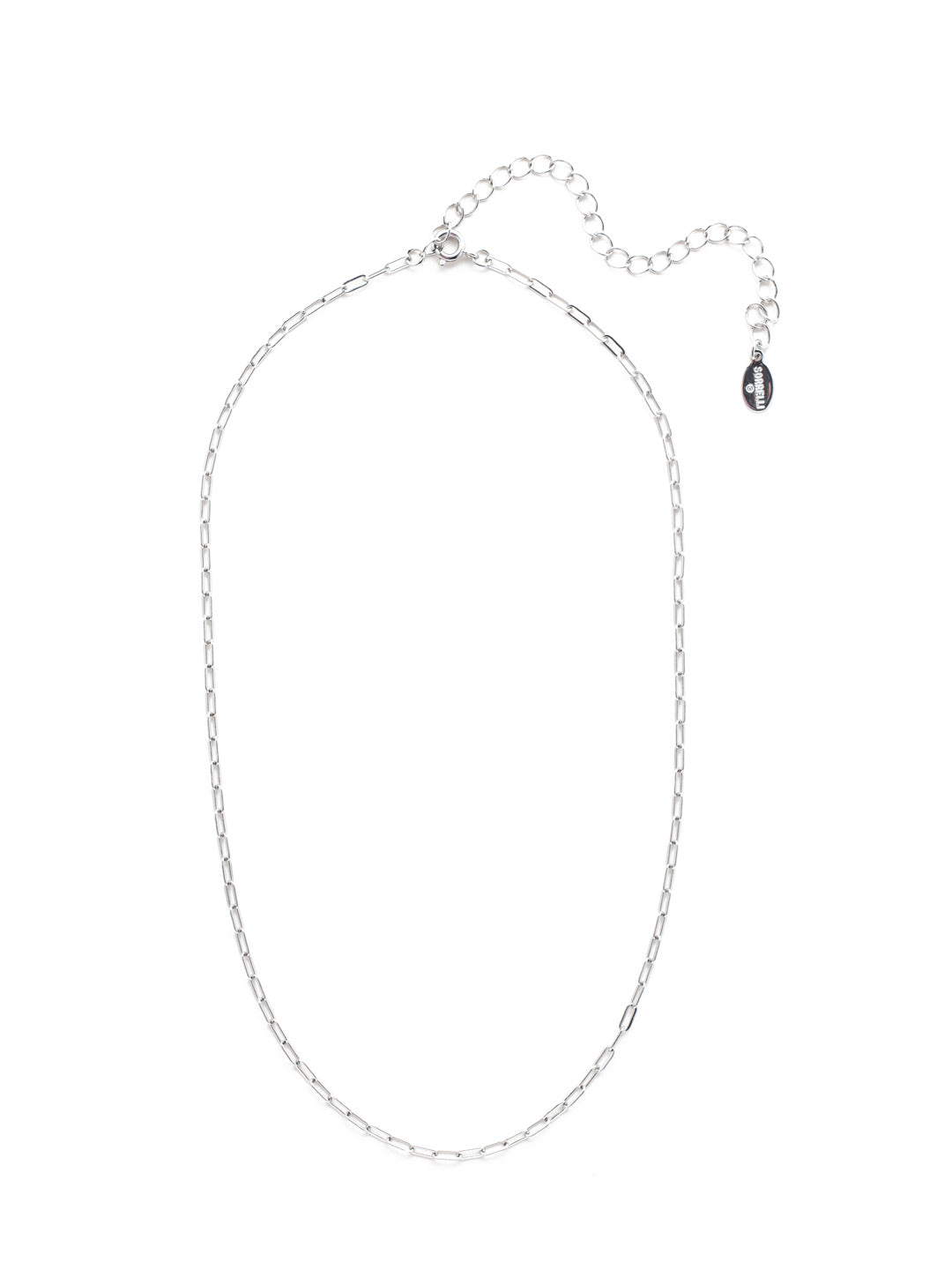 Minnie Chain Tennis Necklace - NEV109PDCRY - <p>The Minnie Chain Tennis Necklace is the Jacinda Tennis Necklace's little sister! A tiny take on the popular paperclip chain style makes this necklace a wardrobe staple that can be enjoyed for decades. From Sorrelli's Crystal collection in our Palladium finish.</p>