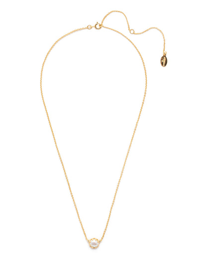 Aida Pendant Necklace - NEV118BGCRY - <p>The Aida Pendant Necklace features a single freshwater pearl on a delicate, adjustable chain with a spring ring clasp closure. The dainty design makes it perfect for layering! From Sorrelli's Crystal collection in our Bright Gold-tone finish.</p>