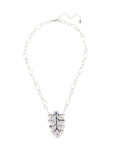 Ambrosia Pendant Necklace - NEV5PDWNB - <p>The Ambrosia Long Pendant Necklace is a beauty. Airy links of metal hold a center Ambrosia leaf accented with sparkling crystals. From Sorrelli's Windsor Blue collection in our Palladium finish.</p>