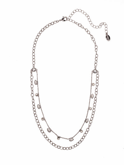 Cruella Layered Necklace - NEV8PDCRY - <p>Fasten on our Cruella Layered Necklace and get two looks in one: chainlink metal and signature Sorrelli sparkle coming from round and navette stones. From Sorrelli's Crystal collection in our Palladium finish.</p>