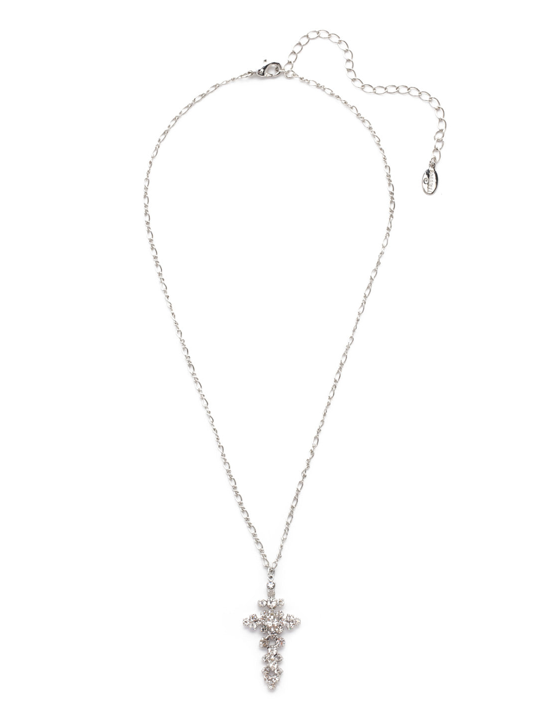Kennedy Cross Pendant Necklace - NEX9PDCRY - <p>Decorated with a variety of crystals and hanging from an adjustable chain, the Kennedy Cross Pendant takes a classic cross and elevates it into an updated wardrobe staple From Sorrelli's Crystal collection in our Palladium finish.</p>