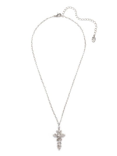Kennedy Cross Pendant Necklace - NEX9PDCRY - <p>Decorated with a variety of crystals and hanging from an adjustable chain, the Kennedy Cross Pendant takes a classic cross and elevates it into an updated wardrobe staple From Sorrelli's Crystal collection in our Palladium finish.</p>