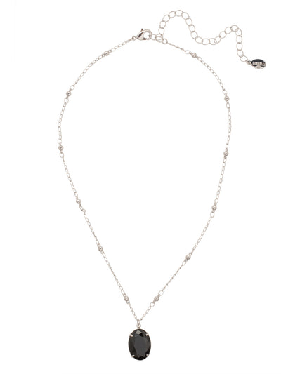 Leslie Short Pendant Necklace - NEZ18PDSNI - <p>The Leslie Short Pendant Necklace spotlights a bold and beautiful oval crystal on a decorative chain, secured by a lobster clasp closure. From Sorrelli's Starry Night collection in our Palladium finish.</p>