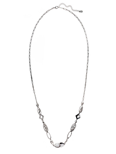 Moira Long Necklace - NEZ4PDCRY - <p>The Moira Long Necklace is a masterpiece of assorted chain links and crystals; crafted to stand out and make a statement. From Sorrelli's Crystal collection in our Palladium finish.</p>