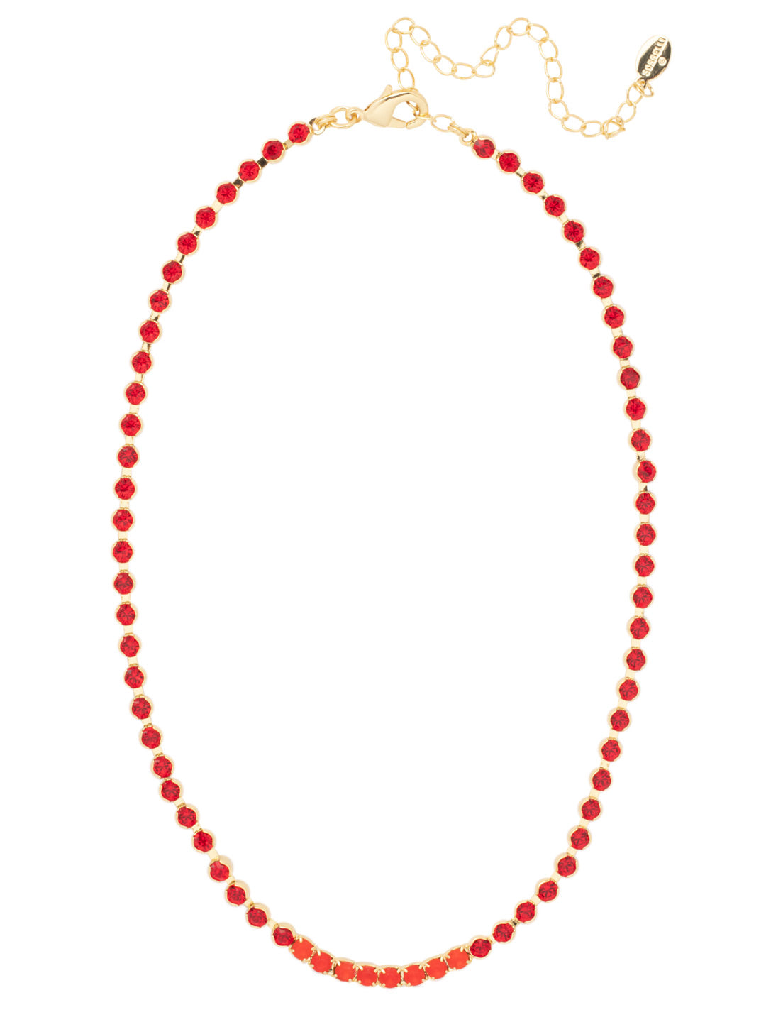 Marnie Tennis Necklace - NFA2BGFIS - <p>Perfect for dressing up or down, the classic Marnie Tennis Necklace features a repeating line of crystals secured by a lobster claw clasp. From Sorrelli's Fireside collection in our Bright Gold-tone finish.</p>