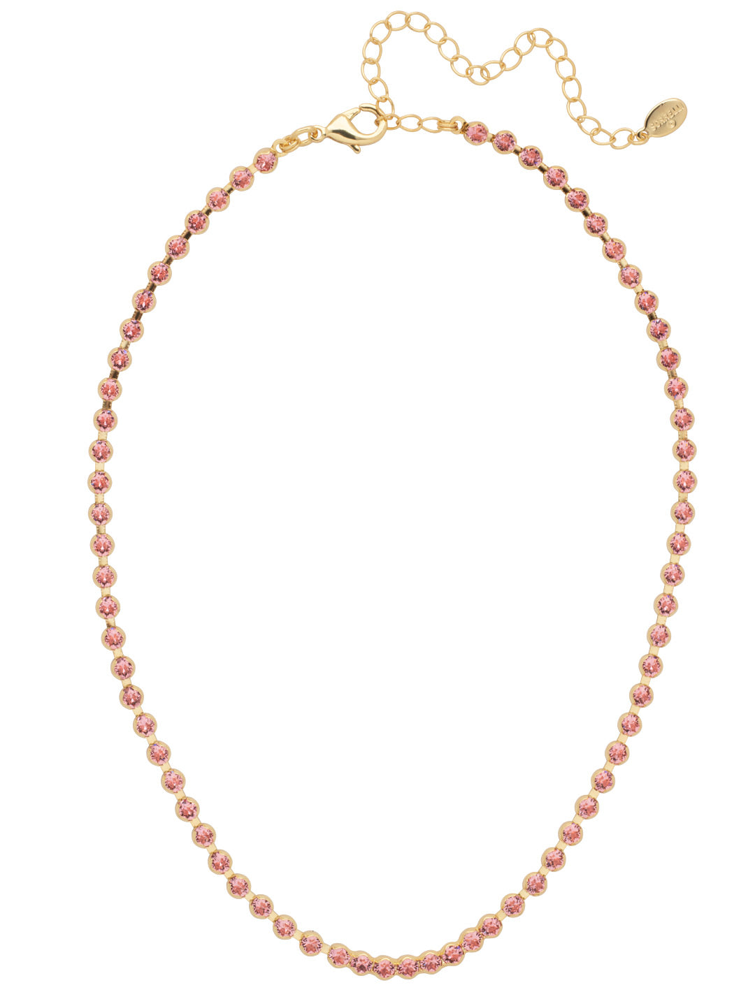 Marnie Tennis Necklace - NFA2BGLTR - <p>Perfect for dressing up or down, the classic Marnie Tennis Necklace features a repeating line of crystals secured by a lobster claw clasp. From Sorrelli's Light Rose collection in our Bright Gold-tone finish.</p>