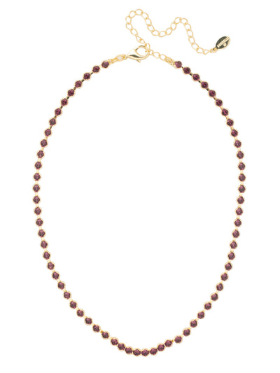 Marnie Tennis Necklace - NFA2BGMRL - <p>Perfect for dressing up or down, the classic Marnie Tennis Necklace features a repeating line of crystals secured by a lobster claw clasp. From Sorrelli's Merlot collection in our Bright Gold-tone finish.</p>