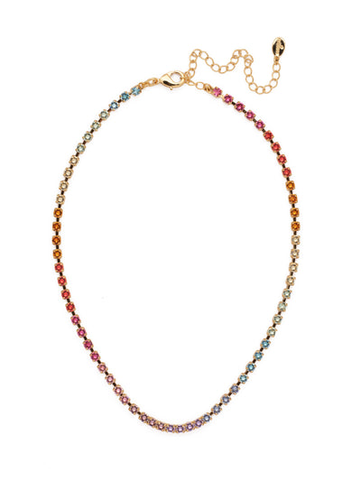 Marnie Tennis Necklace - NFA2BGPRI - <p>Perfect for dressing up or down, the classic Marnie Tennis Necklace features a repeating line of crystals secured by a lobster claw clasp. From Sorrelli's Prism collection in our Bright Gold-tone finish.</p>