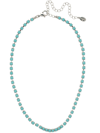 Marnie Tennis Necklace - NFA2PDSTO - <p>Perfect for dressing up or down, the classic Marnie Tennis Necklace features a repeating line of crystals secured by a lobster claw clasp. From Sorrelli's Santorini collection in our Palladium finish.</p>