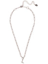 L Initial Paperclip Pendant Necklace