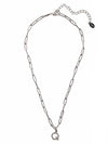 Q Initial Paperclip Pendant Necklace